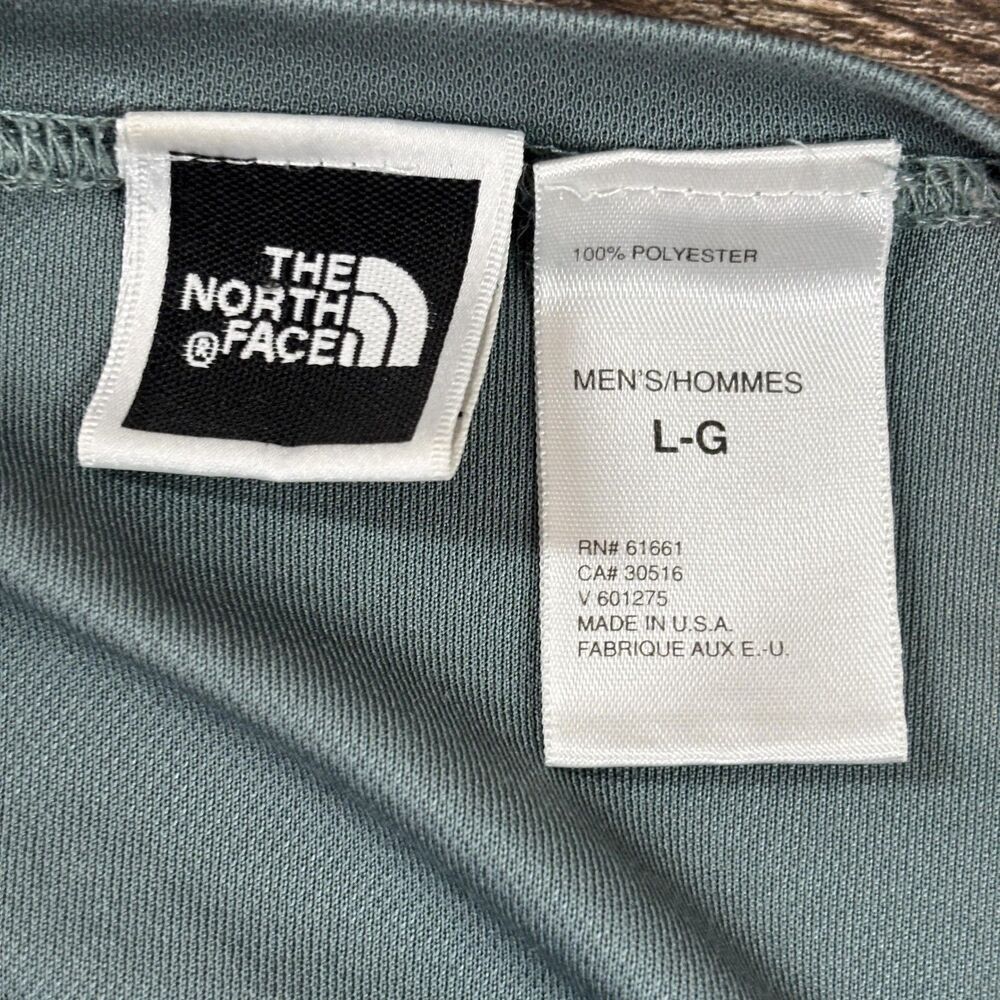 The North Face Shirt Men's Large Green Performance Hiking Running Made in USA - Picture 6 of 7